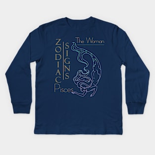 The woman Pisces Kids Long Sleeve T-Shirt